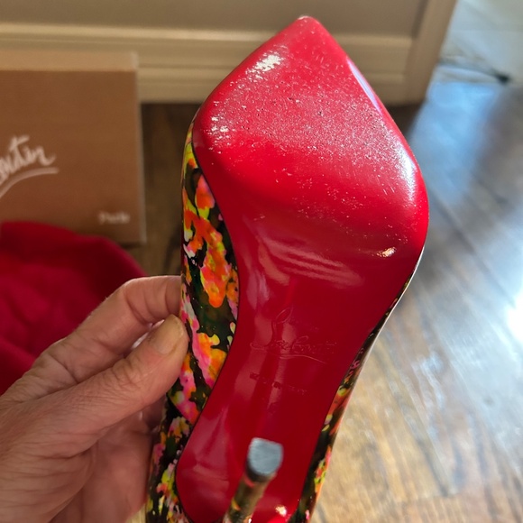 Christian Louboutin muti-colored shoes So Kate 120 Patent Granite - Picture 5 of 7